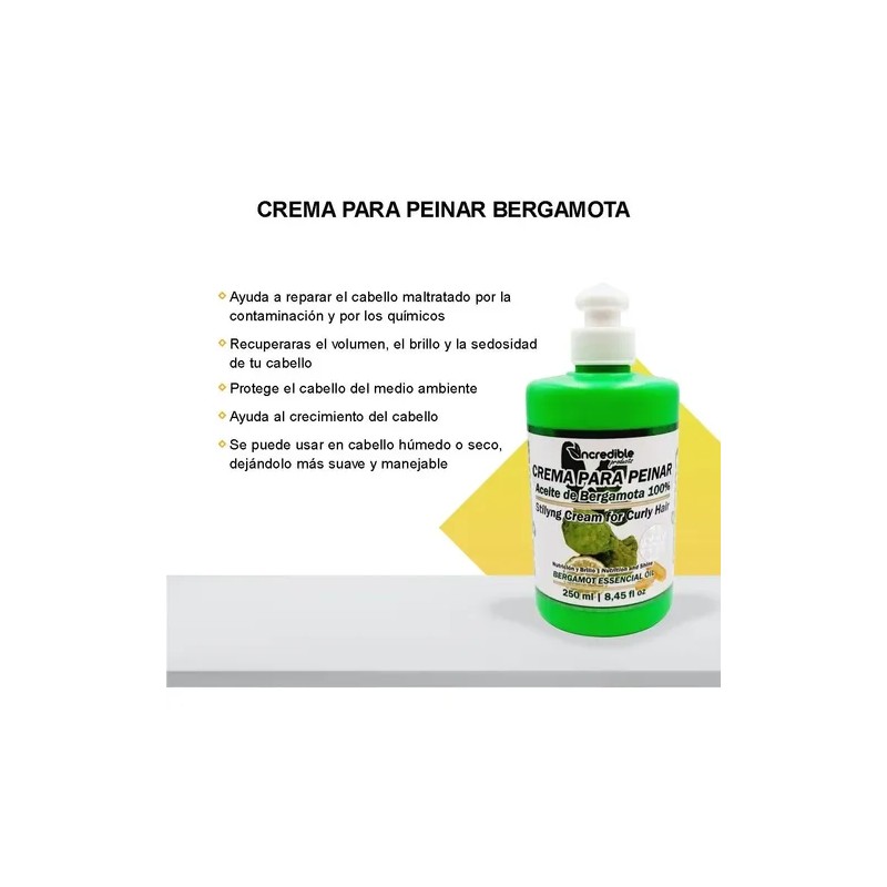 Crema Para Peinar Rizos Con Bergamota Y Colageno 250 Ml