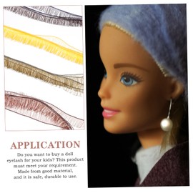 Healeved 3sets Fine Crafted Wispy Lashes for Dolls Boys and Girls Diy Eyelash Extensions 20pcs*3