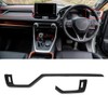 2pcs Carbon Fiber Style Central Control Side Air Vent Trim