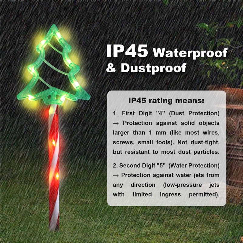 Christmas Tree Outline Solar Lights 5 Pack, 17’’ Cute Size