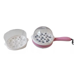 Cuher Mini Sárten Hervidor De Huevos Eléctrico Doble Piso