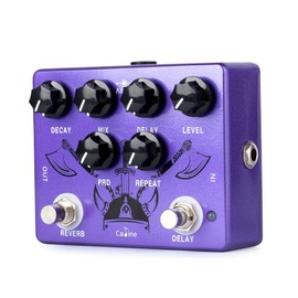 Caline Pedals Reverb Delay Effects Pedal Repeat Preamp Acústica Guitarra Eléctrica Pedal True Bypass Metal Purple CP-80