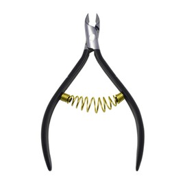 YNR Cuticle Nippers and Cuticle Pusher Manicure Tools - Professional Nail Cuticle Remover Cutter Clippers Tool for Gel Nail Art Fingernails Toenails,Stainless Steel, Travel, Gift,Spa (Black Gold)