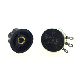 YXQ RV24YN20S 5K ohm 6mm Shaft Single Turn Carbon Film Rotary Taper Potentiometer w Knob
