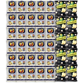 Niro Assortment | Popcorn Snack Pack | Individual Popcorn Snack Bags | Pirates Booty Aged White Cheddar and Smart Food White Cheddar Snack Pack | 40 Packs | Individual Packs