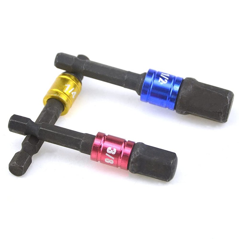 BGTXINGI 6Pcs 2Set Impact Grade Socket Adapter Socket Hex Shank