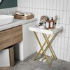 HMFOR Folding TV Tray Tables, Set of 2 Side Table