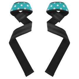 Correas de levantamiento de fitness con diseño de lunares de dibujos animados, de neopreno acolchado de 26 pulgadas, para entrenamiento, gimnasio, levantamiento de potencia, culturismo, ligas de