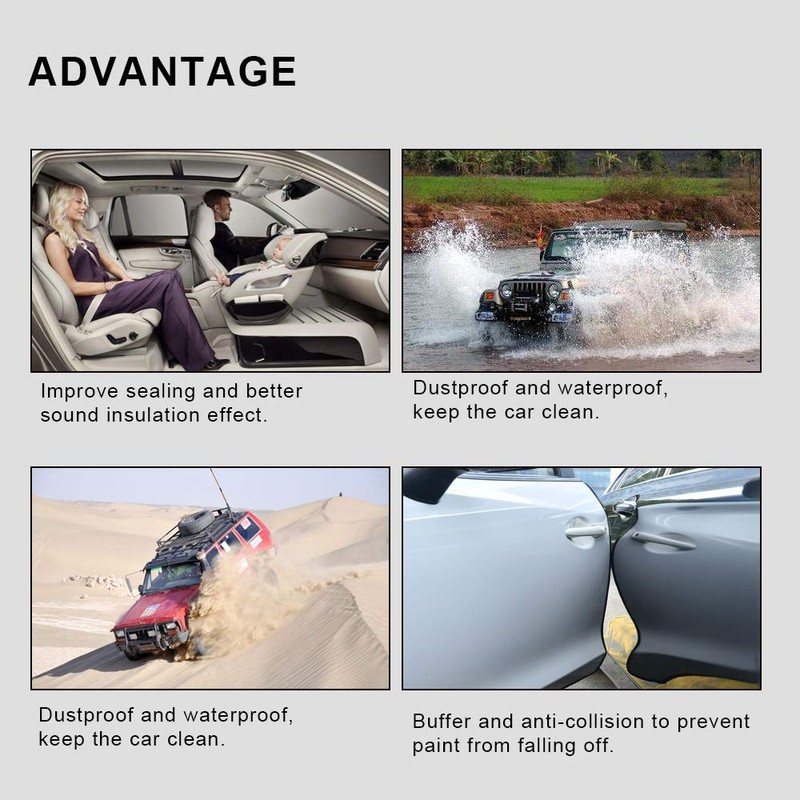 LEADTOPS Car Door Edge Guards, 32.8FT 10M U Shape Moulding