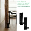 ZJIVQO 4 PCS Fence Post Security, Brackets Fence Post Holder,