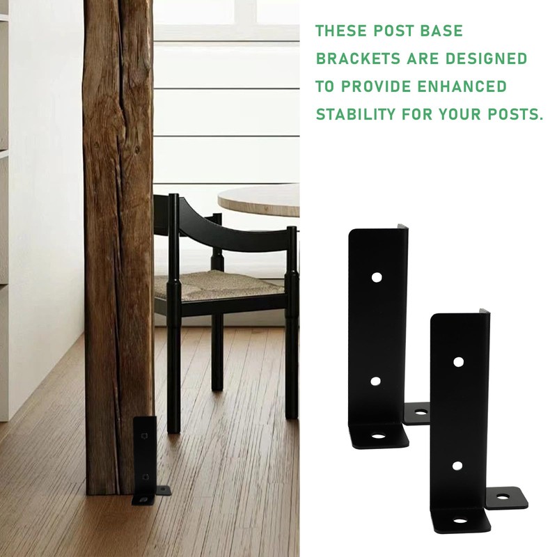 ZJIVQO 4 PCS Fence Post Security, Brackets Fence Post Holder,