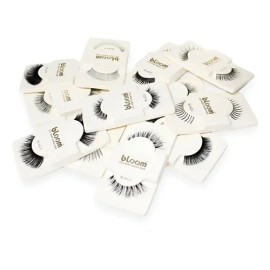 60 Pestañas Tira Bloom 100 Natural 5 Docenas Tipo Mink                                                                                                