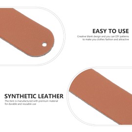 MILISTEN 100 etiquetas de cuero en blanco, etiquetas de piel sintética hechas a mano, etiqueta de ropa en relieve con agujeros para jeans, bolsos, zapatos, sombreros, joyería, manualidades, costura de ropa y más, marrón