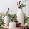 Boho Ceramic White Bud Vases by Kate Aspen (Set of