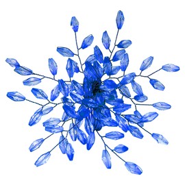 ITOS365 Napkin Rings Set of 6 for Dining Table Decoration Parties Everyday Metal Napkin Holder Leaf Blue (Pack of 6)