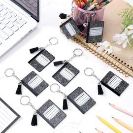 Sureio 30 Pcs Back to School Keychain Gifts Bulk Composition Book Notebook Teacher Thank You Gifts for Preschool Party Favor(Composition Book)