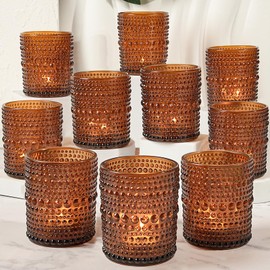 12pcs Votive Candle Holder for Wedding, 2.7 * 3.5in Large Amer Glass Tea Light Candle Holders Bulk, DIY Wax Filling Romance Tealight Candle Holders for Home Table & Christmas Thanksgiving (12)