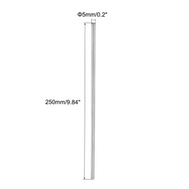 sourcing map Pack of 4 304 Metal Garden Poles, 5 mm x 250 mm Metal Rods for DIY Crafts, Motorcycle, Decoration, Garden