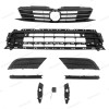 Unbranded 9PC For Jetta 2015-2018 Upper Lower Chrome Grille Mesh