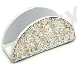 Zyntix Wooden Napkin Holder - Elegant Napkin Holder for Table Decor - Classic Napkin Holders for Paper Napkins - Handcrafted Vintage Style for Home and Dining Room dinnerware & accessories (D White)