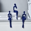 Octdays Blue Thinker Statue for Home Decor Modern Minimalist Sculpture