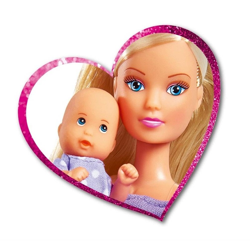 Simba, Steffi Love doll with a baby and pram, 2