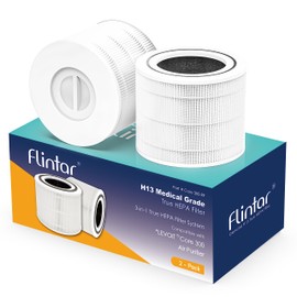 Flintar Core 300 Replacement Filters, Made in Taiwan, Compatible with LEVOIT Core 300-P, Core 300S Air Purifier, 3-in-1 H13 True HEPA Filter Replacement, Core 300-RF, 2-Pack