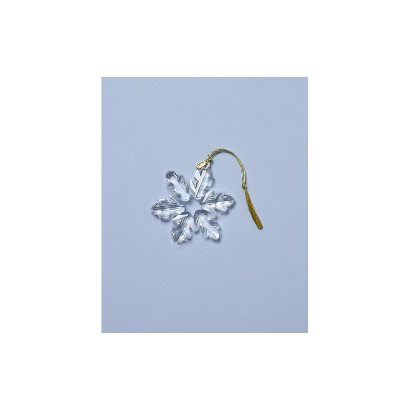 Lenox Ornaments, 2025 Optic Snowflake Ornament, Made of Glass, Gold