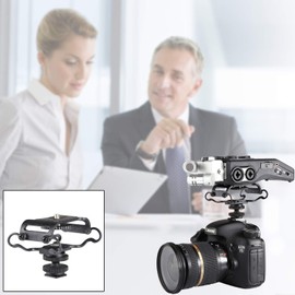 Shock Mount for Camera Recorder, BOYA BY-C10 Universal Microphone and Portable Recorder ShockMount - Fits The Zoom H4n, H5, H6, Tascam DR-40, DR-05, DR-07 with 1/4" Mounting Screw Vlog Blog Video