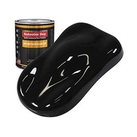Restoration Shop - Jet Black Urethane Basecoat Auto Paint - Quart Paint Color Only - Professional High Gloss Automotive, Car, Truck Refinish Coating