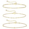 NJCXOLA Women's Bracelet Set, Gold, Chain Bracelets, Delicate Gold-Plated Bracelet,