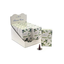 Stamford White Sage Incense Cones-15 sticks, Bamboo, 5x15x23 cm