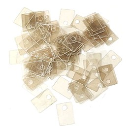 PZRT 100pcs TO-220 Natural Transparent Rectangle Shape Mica Insulator Sheet with Hole 18mmx13mmx0.12mm