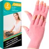 2 Pairs Rheumatoid Arthritis Compression Gloves, Pink, M