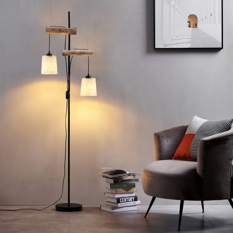 Farmhouse Floor Lamps Unique Rustic Standing Lamp , with Barrel
