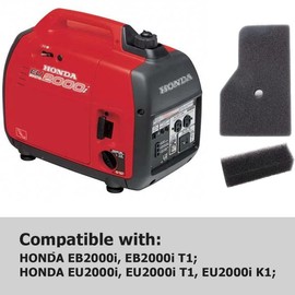 2 Pack Air Filter Kit for Honda EU22i EU20i EU2200i EU2000i EB2000i Series Power Generator, ADEFOL Air Filter with Spark Plug Accessory Set Replaces 17211-Z07-000 and 17218-Z07-000