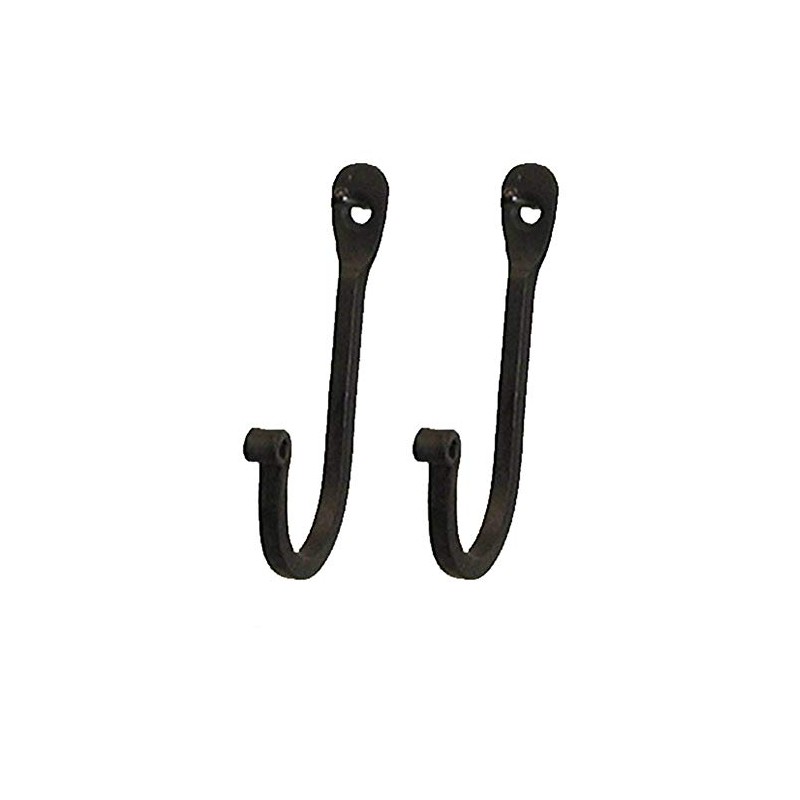 CTW 720002 Early American Single Prong Wrought Iron Hooks, Set