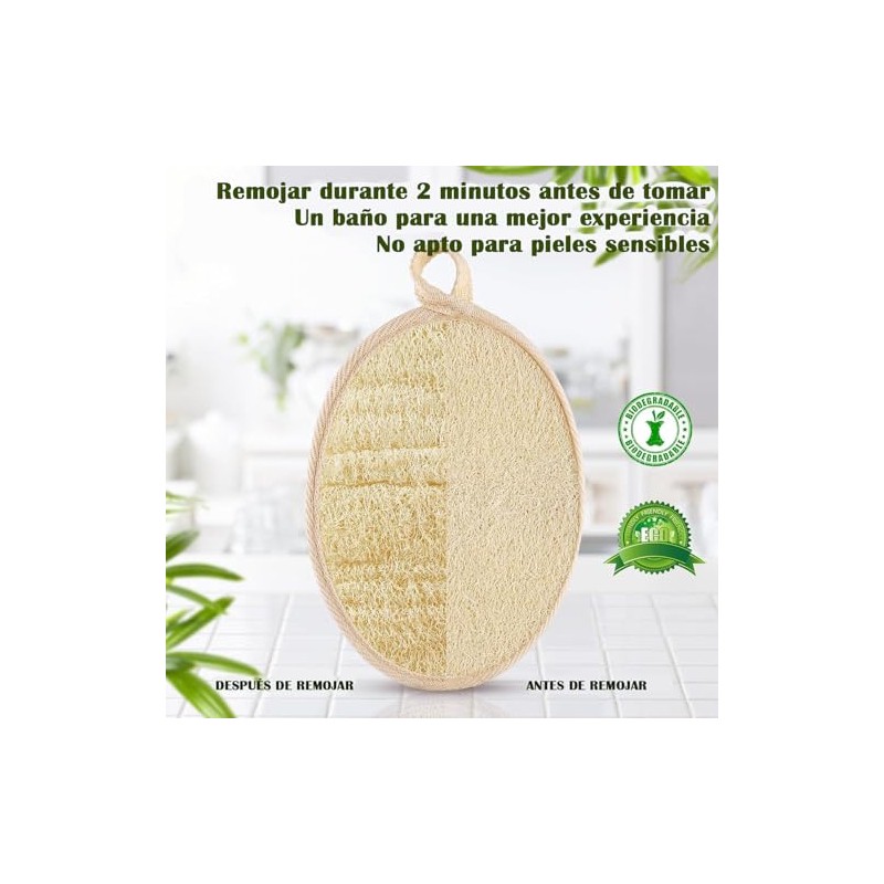 Lumbor37 Esponja Natural de Lufa, Exfoliantes Naturales Puras, Limpieza Profunda