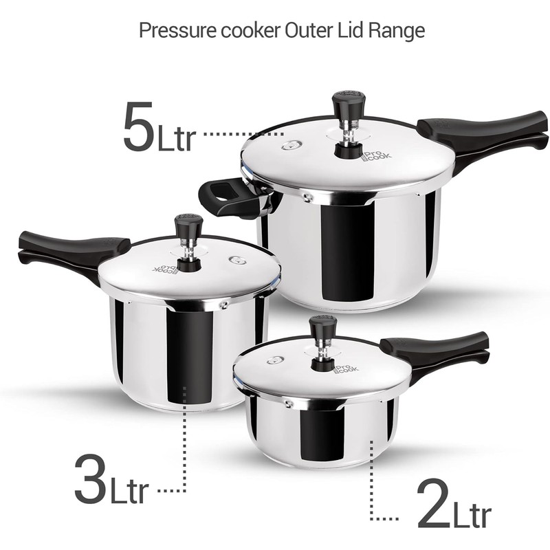 Milton Pro Cook 3 Litre Stainless Steel Pressure Cooker with