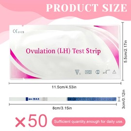 50 Pieces Ovulation Test Strips, Ovulation Predictor, Sensitive Fertility Predictor Testing Sticks, High Sensitivity Ovulation Tests, Track Ovulation Test, Sensitive 25miu/ml Test, Fast and Accurate