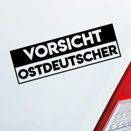 Hellweg Druckerei Caution East German East Germany Ossi Car Sticker Rear Window Sticker