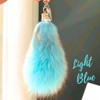 Pom Pom Tail Keychain, Fur Keychain, Fluffy Puffball Key Holder,