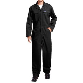 HISEA Men's Long Sleeve Coverall, Stain & Wrinkle Resistant Mens Work Coverall with Multi Pockets