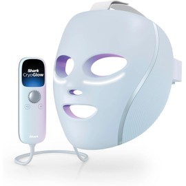 SHARK, Máscara de Luz Led CryoGlow, Tecnología Refrescante para Debajo de los Ojos, Luces Led Roja, Azul e Infrarroja para Skincare Antiedad, USB C, Control Remoto, Color Azul, FW312LAA