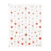 YUYUDEHM Red Heart Nail Stickers for Nail Art 5D Embossed