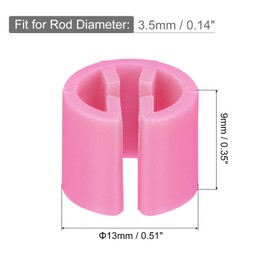 QUARKZMAN Pack of 200 Clothes Hangers Markers Empty Labels Plastic for 3.5 mm Wire Hangers Size Markers Clothing Size Tag Hangers Size Clips Snap Numbers Colour Coding Pink