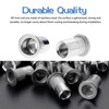 Hsemall 150 pieces rivet nuts M4, flat head threaded rivets,