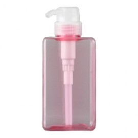 450ml Square Pump Refill Dispenser Bottle for Shampoo and Body Wash Pink 3ea