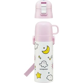 Skater SKDC4-A Children's Stainless Steel Water Bottle, 2-Way Direct Drinking, 16.5 fl oz (470 ml), Cup Drinking, 15.2 fl oz (430 ml), Lightweight Type, For Boys, Insulated, Cold Insulated, Sports