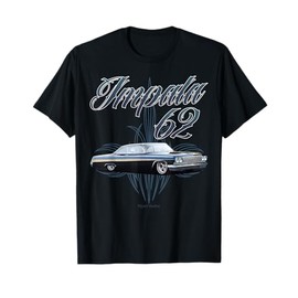 1962 Impala w text Low Rider Kustom Lead Sled Hot Rod Muscle T-Shirt